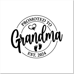 Promoted to Grandma est. 2024 Posters and Art